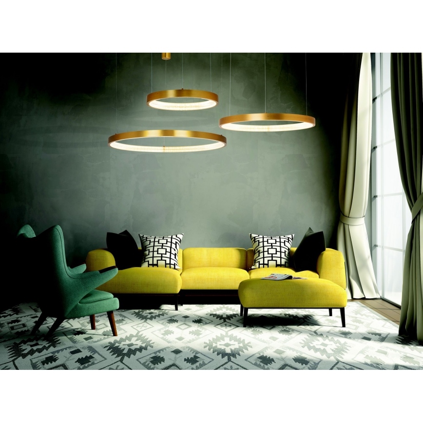 Zambelis 2007 - LED Prigušivi luster na sajli LED/50W/230V zlatna