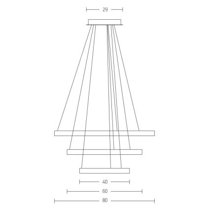 Zambelis 2009 - LED Prigušivi luster na sajli LED/112W/230V zlatna