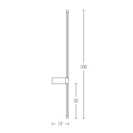 Zambelis 20116 - LED Zidna svjetiljka LED/20W/230V crna