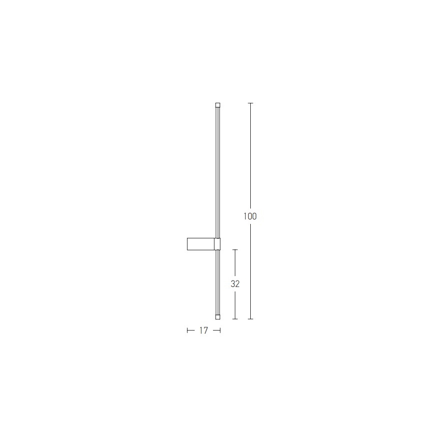 Zambelis 20116 - LED Zidna svjetiljka LED/20W/230V crna