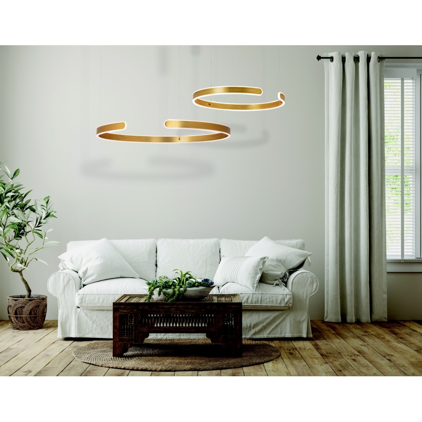Zambelis 2012 - LED luster s mogućnošću prigušivanja na užetu LED/40W/230V zlatna