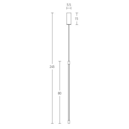 Zambelis 20121 - LED Luster na sajli LED/12W/230V crna