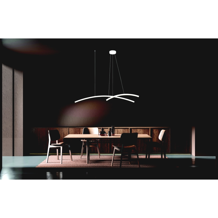 Zambelis 20129 - LED luster s prigušivanjem na užetu LED/48W/230V bijela