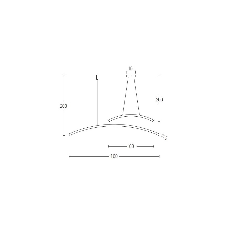 Zambelis 20130 - LED Prigušivi luster na sajli LED/48W/230V crna