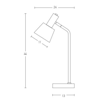 Zambelis 20220 - Stolna lampa 1xE14/25W/230V siva