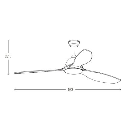 Zambelis 20258 - Stropni ventilator + daljinski upravljač