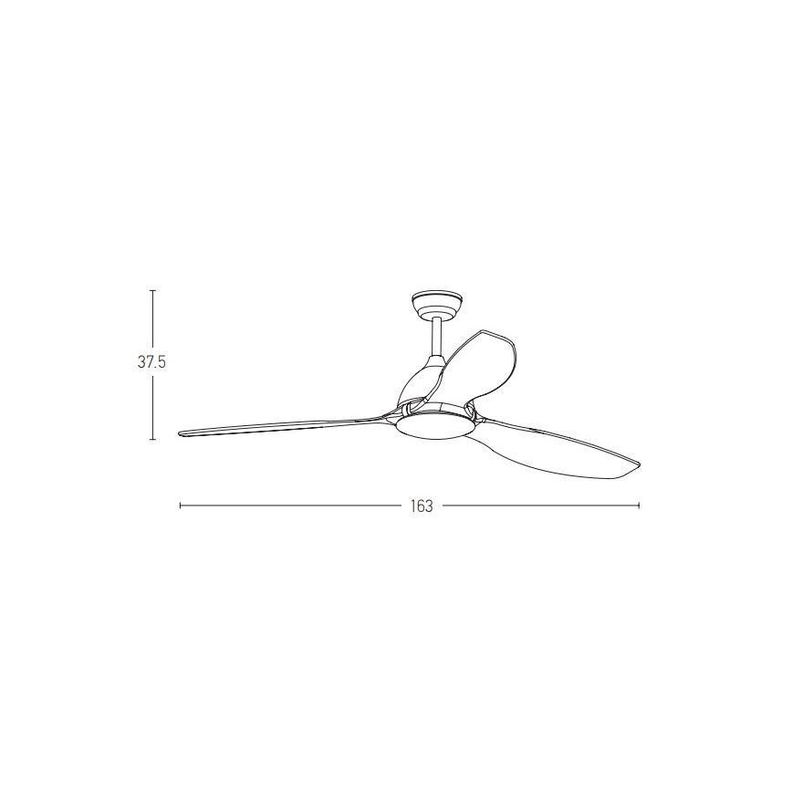 Zambelis 20258 - Stropni ventilator + daljinski upravljač