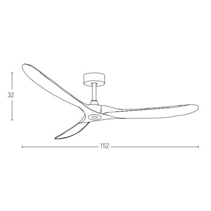 Zambelis 20259 - Stropni ventilator + daljinski upravljač