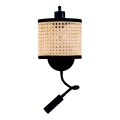 Zambelis 20355 - LED zidna lampa 1xE27/40W + LED/3W/230V ratan