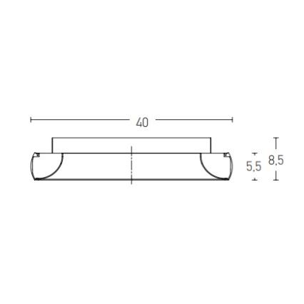 Zambelis 2040 - LED Prigušiva stropna svjetiljka LED/30W/230V pr. 40 cm crna