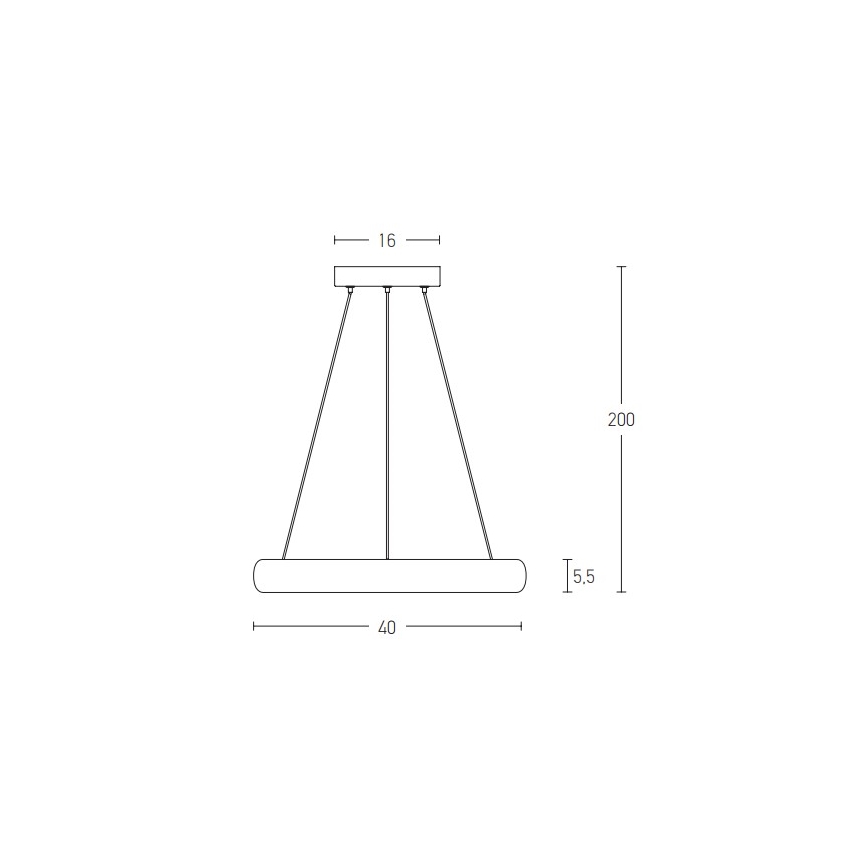 Zambelis 2046 - LED luster s prigušivanjem na užetu LED/30W/230V promjer 40 cm zlatna