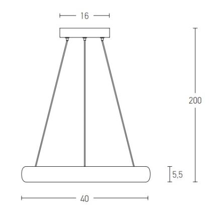 Zambelis 2047 - LED Prigušivi luster na sajli LED/30W/230V pr. 40 cm smeđa