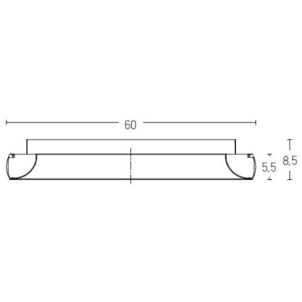 Zambelis 2048 - LED Prigušiva stropna svjetiljka LED/50W/230V pr. 60 cm crna