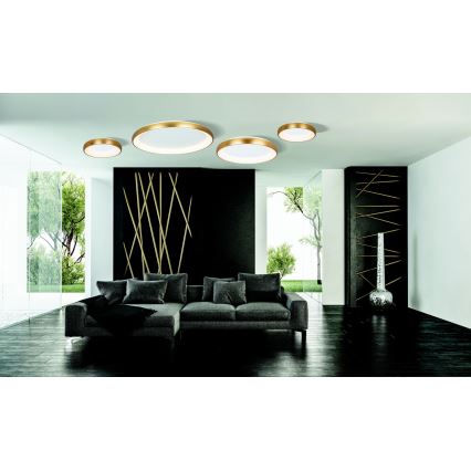 Zambelis 2050 - LED stropna svjetiljka s mogućnošću prigušivanja LED/50W/230V promjer 60 cm zlatna