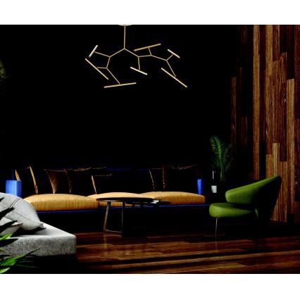 Zambelis 2073 - LED prigušivački luster na štapu LED/68W/230V zlatna
