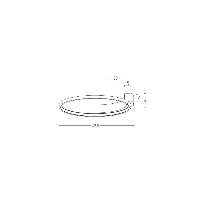 Zambelis 2074 - LED Zidna svjetiljka LED/25W/230V pr. 42,5 cm crna