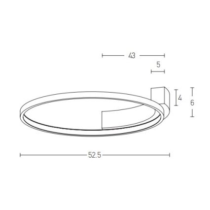 Zambelis 2077 - LED Zidna svjetiljka LED/31W/230V pr. 52,5 cm bijela