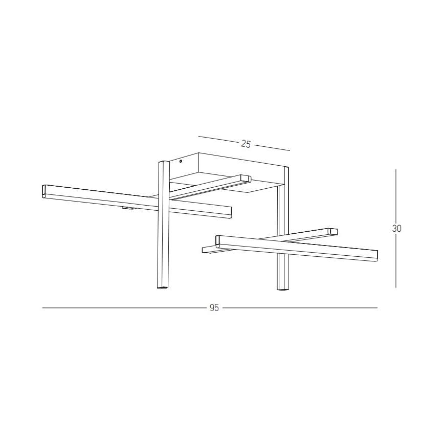 Zambelis 22027 - LED stropna lampa s mogućnošću prigušivanja LED/46W/230V crna