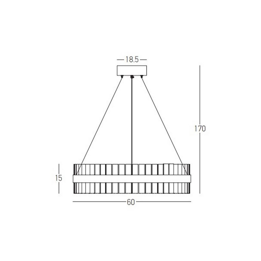 Zambelis 22039 - LED Prigušivi luster na sajli LED/56W/230V zlatna