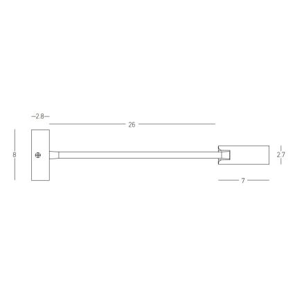 Zambelis 22049 - LED Zidna lampa LED/3W/230V CRI90 crna