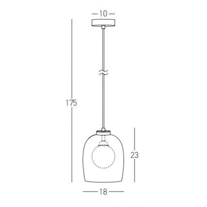 Zambelis 22051 - Luster na sajli 1xG9/5W/230V promjer 18 cm crna