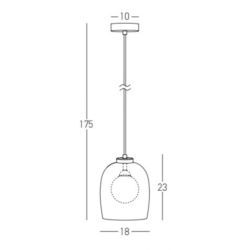 Zambelis 22051 - Luster na sajli 1xG9/5W/230V promjer 18 cm crna