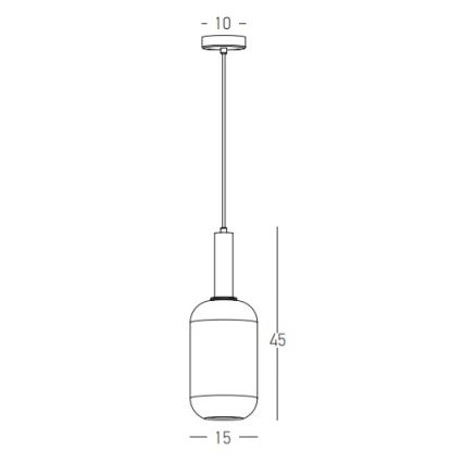 Zambelis 22070 - Luster na sajli 1xE27/40W/230V pr. 15 cm zlatna