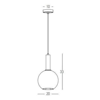 Zambelis 22071 - Luster na sajli 1xE27/40W/230V pr. 20 cm zlatna