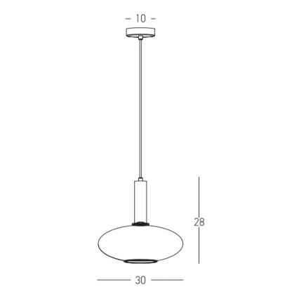 Zambelis 22072 - Luster na sajli 1xE27/40W/230V pr. 30 cm zlatna