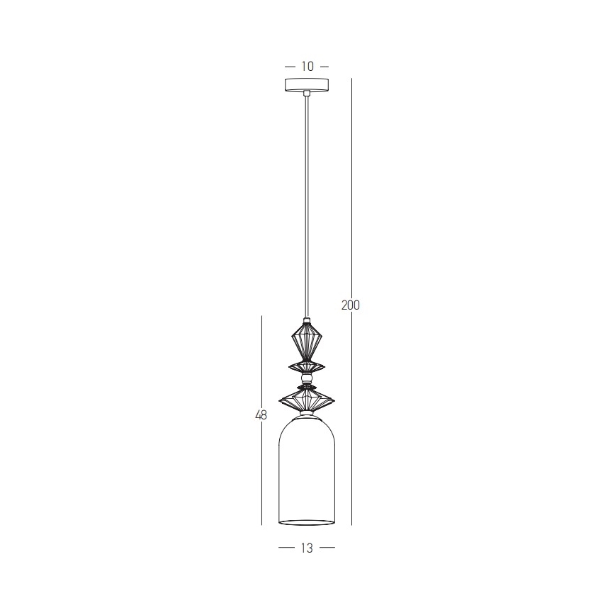Zambelis 22078 - Luster na sajli 1xE27/40W/230V