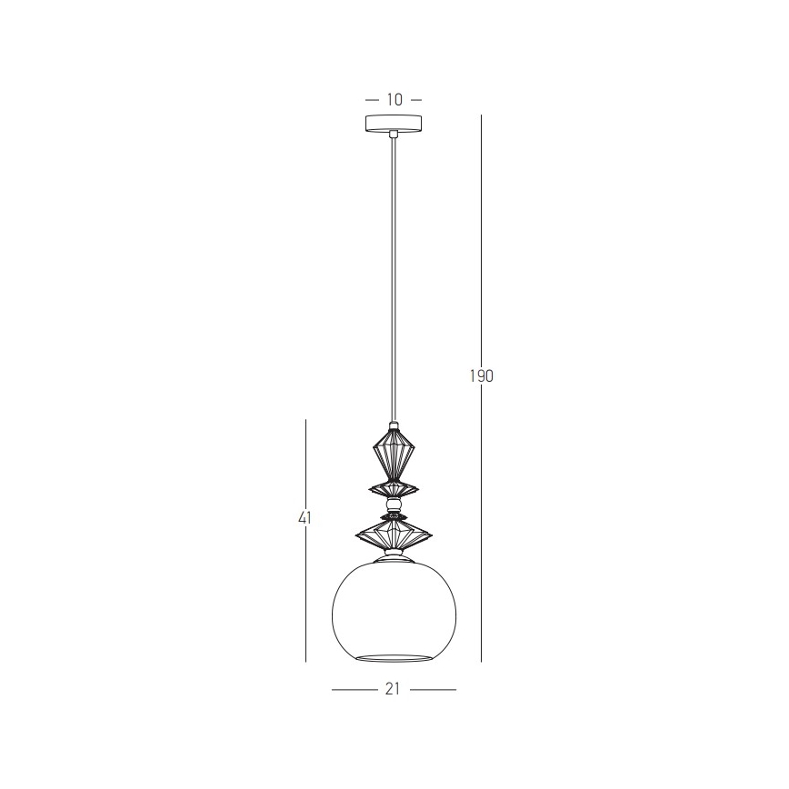 Zambelis 22079 - Luster na sajli 1xE27/40W/230V