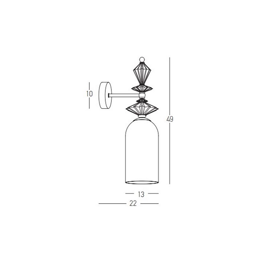 Zambelis 22080 - Zidna lampa 1xE27/40W/230V
