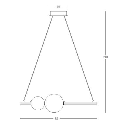 Zambelis 22108 - LED Prigušivi luster na sajli LED/11W/230V zlatna