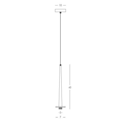 Zambelis 22110 - LED Luster na sajli LED/3W/230V CRI90 crna