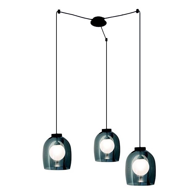 Zambelis 22145 - Luster na sajli 3xG9/5W/230V pauk crna