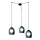 Zambelis 22145 - Luster na sajli 3xG9/5W/230V pauk crna