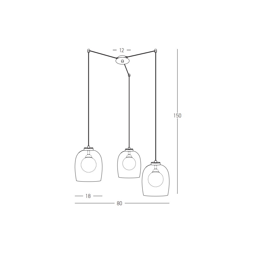 Zambelis 22145 - Luster na sajli 3xG9/5W/230V pauk crna