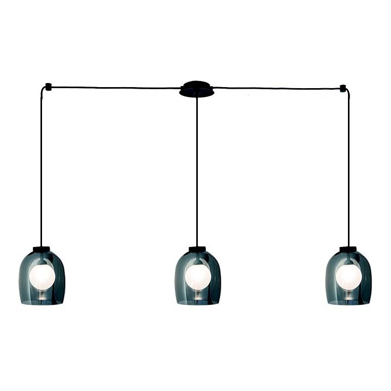 Zambelis 22146 - Luster na sajli 3xG9/5W/230V pauk crna