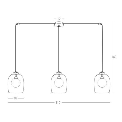 Zambelis 22146 - Luster na sajli 3xG9/5W/230V pauk crna