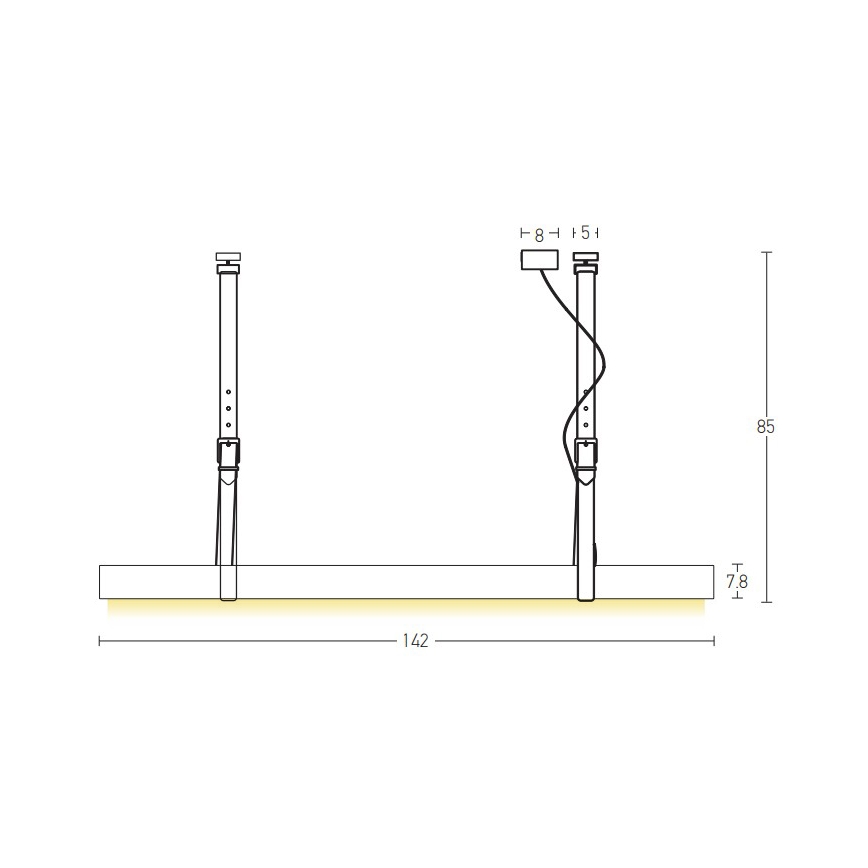 Zambelis 22211 - LED Luster na sajli LED/45W/230V