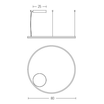 Zambelis 22240 - LED Prigušivi luster na sajli LED/57W/230V 3000K pr. 80 cm zlatna