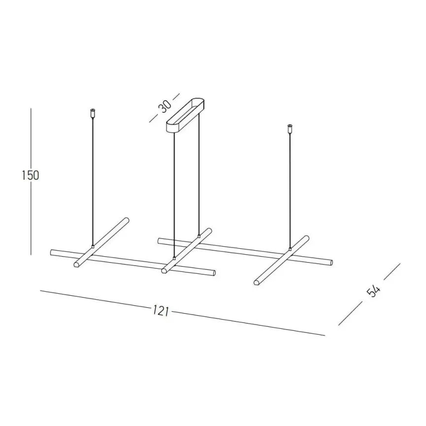 Zambelis 22242 - LED Prigušivi luster na sajli LED/50W/230V zlatna