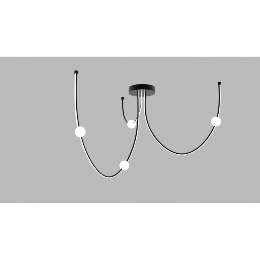 Zambelis 22247 - LED Prigušivi luster na sajli LED/42W/230V crna