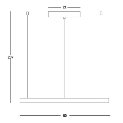 Zambelis 23032 - LED Prigušivi luster na sajli LED/28W/230V 3000K pr. 60 cm zlatna