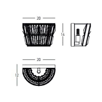 Zambelis 23050 - Kristalna zidna svjetiljka 1xG9/5W/230V mesing
