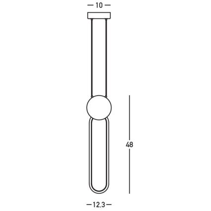 Zambelis 23100 - LED prigušivački luster na užetu LED/13W/230V 3000K zlatna
