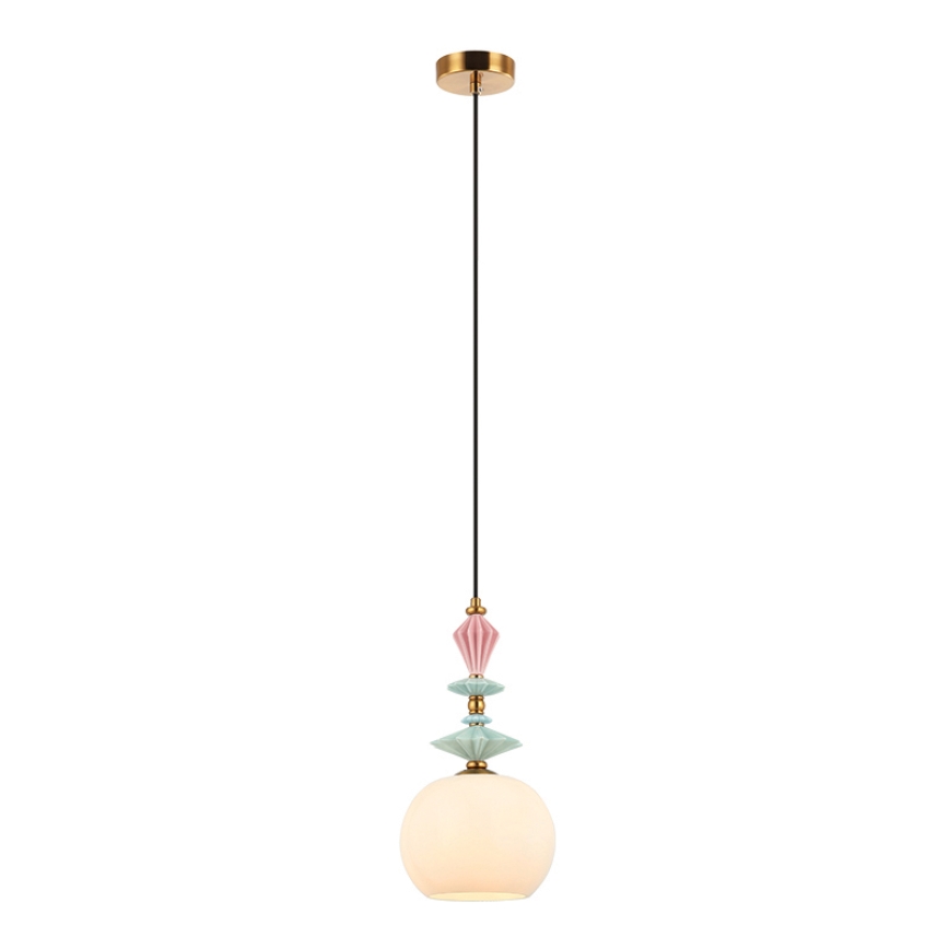 Zambelis A22079 - Zamjenski abažur za luster, promjera 21 cm, bijele boje