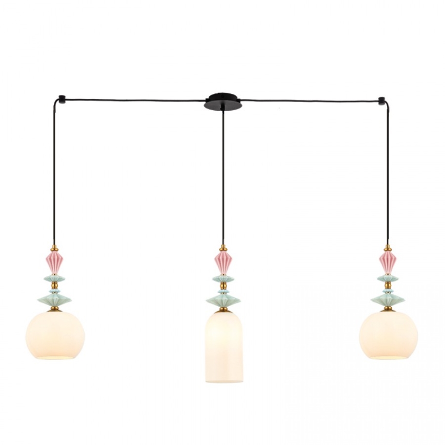 Zambelis A22079 - Zamjenski abažur za luster, promjera 21 cm, bijele boje