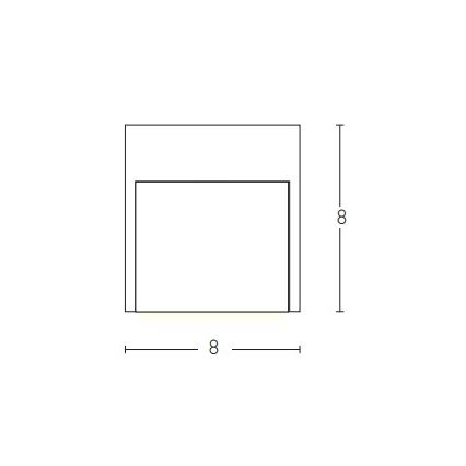 Zambelis E111 - LED Vanjska zidna svjetiljka LED/3W/230V 3000K IP54
