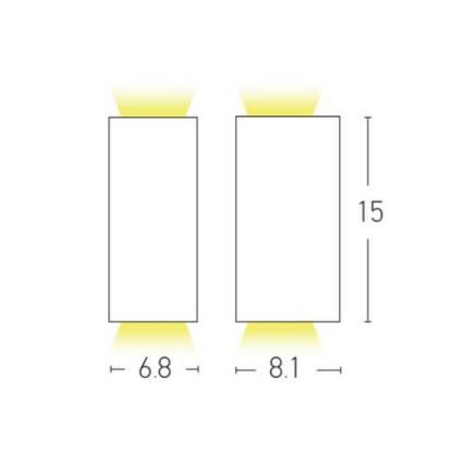 Zambelis E122 - Vanjska zidna svjetiljka 2xGU10/15W/230V IP54 antracit